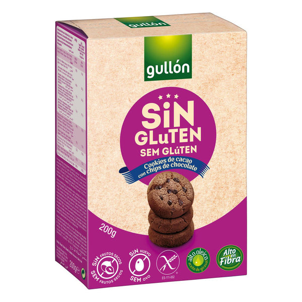 Galletas de cacao con pepitas de chocolate Gullón sin gluten 200 g