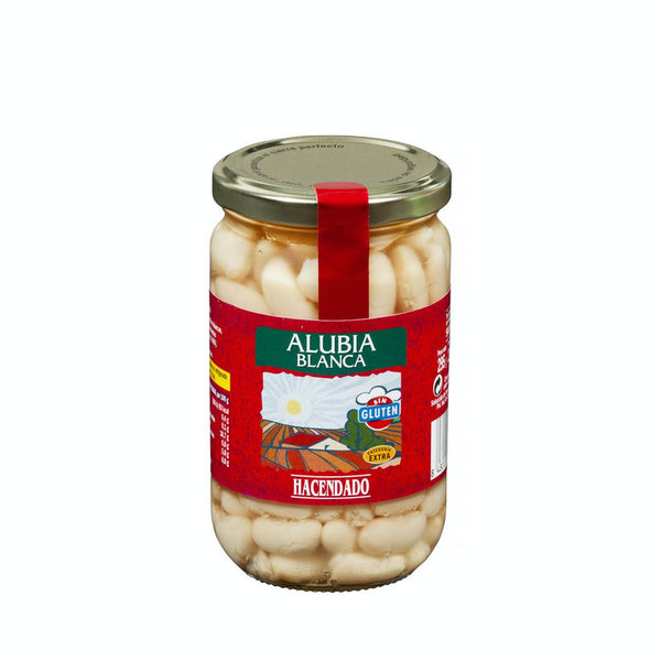 Alubia cocida blanca Hacendado tarro 295g