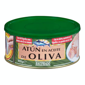 Atún en aceite de oliva Hacendado lata 900g