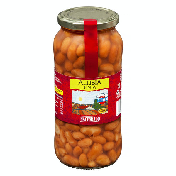 Alubia cocida pinta Hacendado tarro 570g