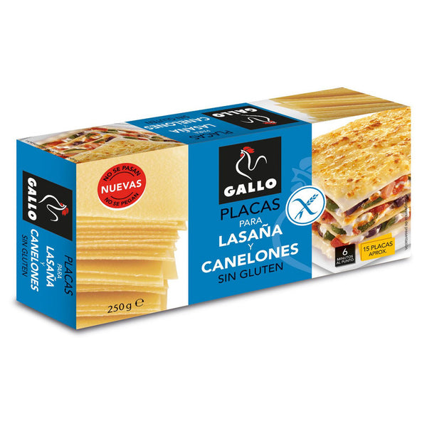 Placas para lasaña y canelones Gallo sin gluten 250 g