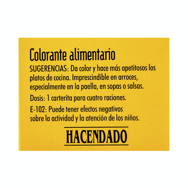 Colorante alimentario Hacendado 25 sobres