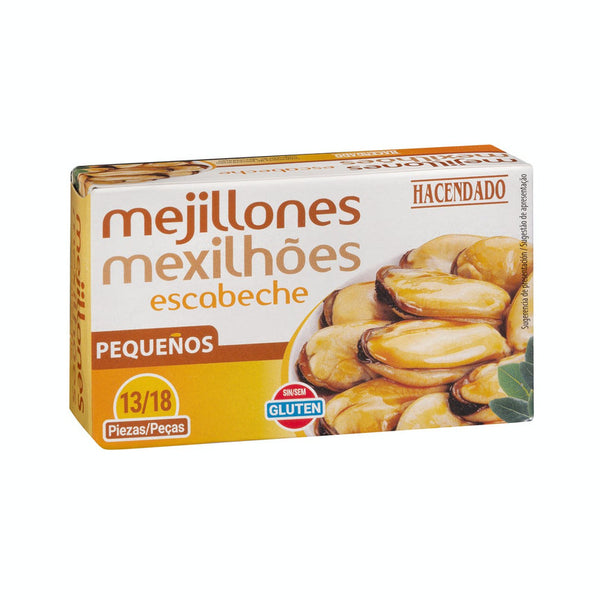 Mejillones en escabeche Hacendado pequeños 13-18 piezas