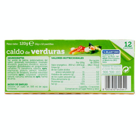 Caldo de verduras en pastillas 12 ud,