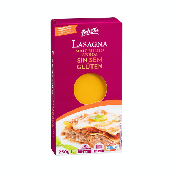 Lasaña sin gluten de maíz y arroz Felicia