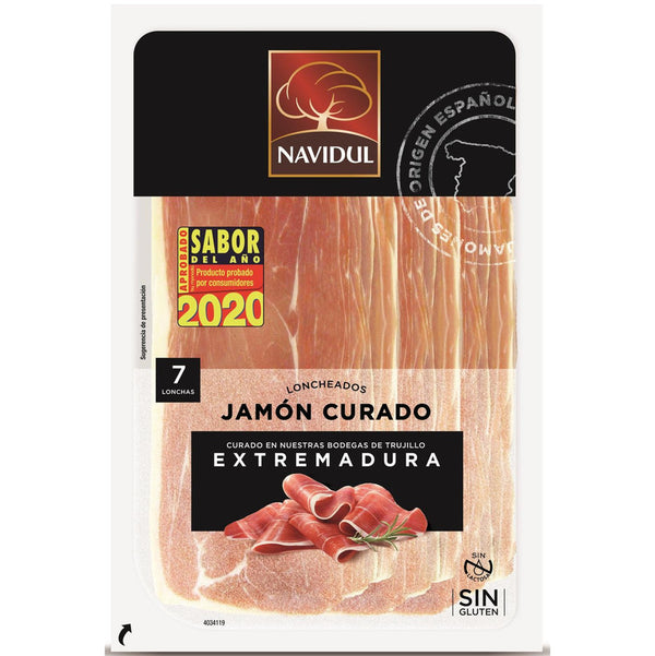 Jamón curado en lonchas Navidul sin gluten 96g