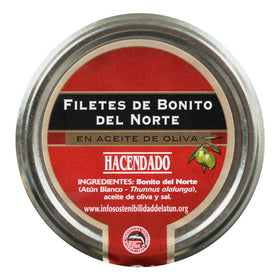 Filetes de bonito del norte en aceite de oliva Hacendado Tarro 400g