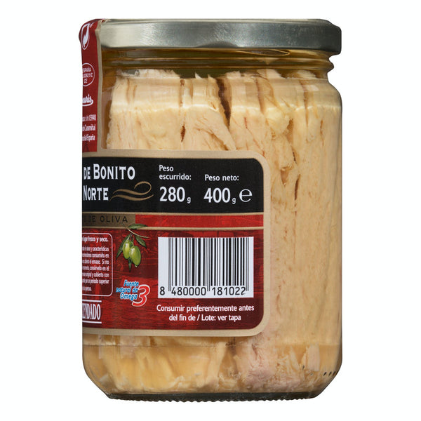 Filetes de bonito del norte en aceite de oliva Hacendado Tarro 400g