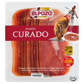 Jamón curado en lonchas El Pozo Selección sin gluten sin lactosa 180g