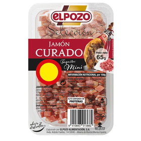 Jamón curado en taquitos mini ElPozo sin gluten sin lactosa 65g