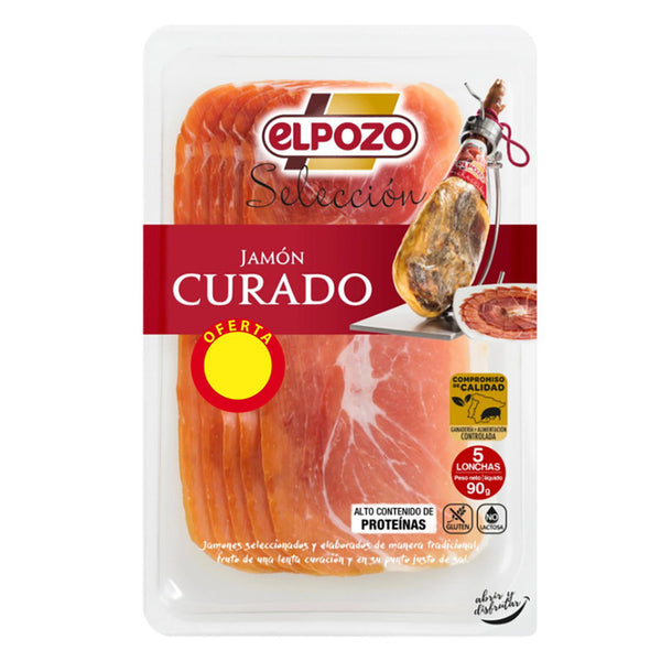 Jamón curado selección loncha El Pozo 90g