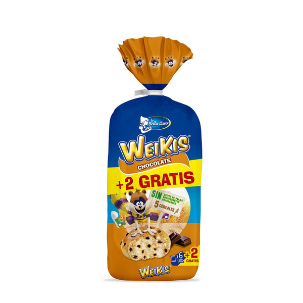 Bollo con pepitas de chocolate Weikis La Bella Easo 6 ud