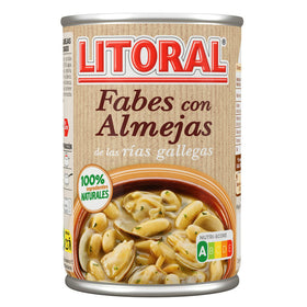 Fabes con almejas Litoral sin gluten y sin lactosa 425 g,