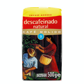 Café molido descafeinado natural Hacendado 500g