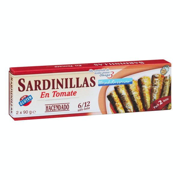 Sardinillas en tomate Hacendado 6-12 ud,