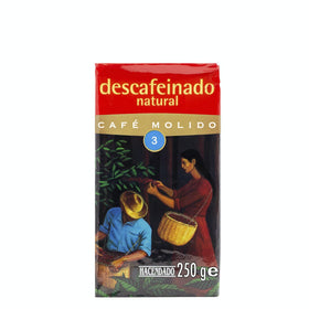 Café molido descafeinado natural Hacendado 250g