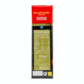 Café molido descafeinado natural Hacendado 250g