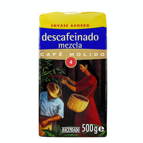 Café molido descafeinado mezcla Hacendado 500g