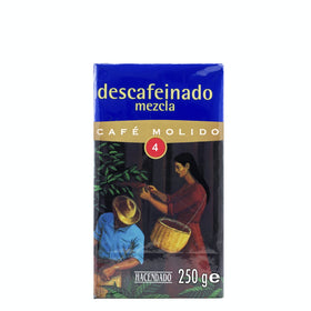 Café molido descafeinado mezcla Hacendado 250g