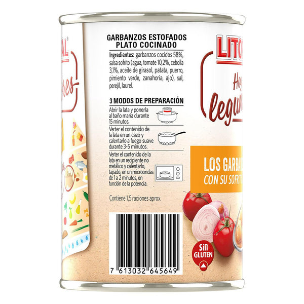 Garbanzos de la abuela litoral sin gluten 440 g,