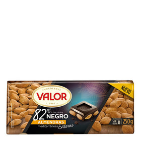 Chocolate negro 82% con almendras mediterráneas enteras Valor sin gluten