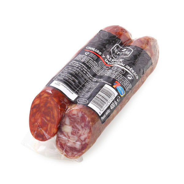 Chorizo y salchichón ibérico velita curados sin gluten y sin lactosa 400 g