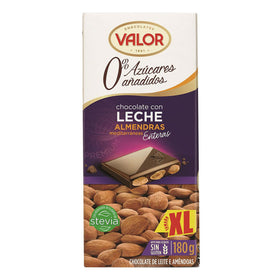 Chocolate con leche y almendras sin azúcar añadido Valor sin gluten