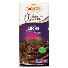 Chocolate con leche sin azúcares añadidos Valor sin gluten