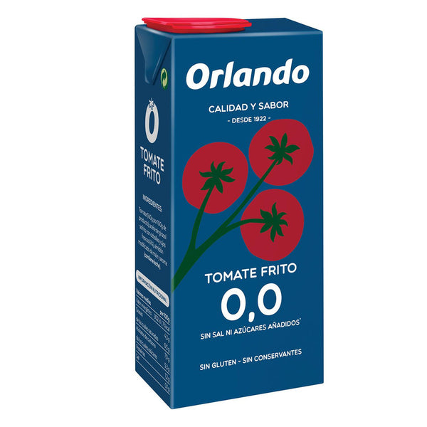 Tomate frito sin sal ni azúcares añadidos Orlando sin gluten brik 350g